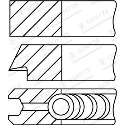 Imagen de GOETZE ENGINE 08 524100 10 Juego de Segmentos Pistón 70,62 ROVER: Mini Cabrio, MG: Metro Hatchback