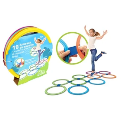 Imagen de BLUE SKY Aros de Rayuela Juego al Aire Libre 042776 Multicolor Recreativo Plástico 27 cm x Para Niños Saltos A Partir 3 años