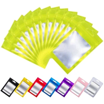 Imagen de Rimiko 100 Piezas de Bolsas Aluminio Resellables, Mylar Herméticas Planas para Alimentos, Pequeñas con Cierre Zip, Plásticas el Embalaje del Producto (Verde, 7,5x12 cm)