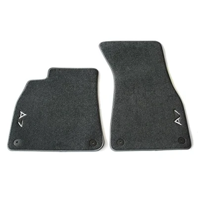 Imagen de Audi 4 K806127 5mno Premium Terciopelo Textil felpudos Delantero 2 Piezas Negro Plástico Alfombrillas felpudos, con inscripción A7