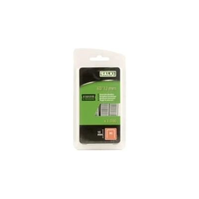 Imagen de SALKI Grapas nº 80 Blister de 1000 Unidades, Alambre Número 12mm ancho, Compatibles con Pistolas Grapado Neumático, Perfectas para Tapicería