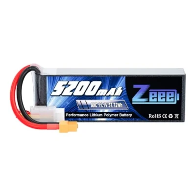 Imagen de Zeee 3S LiPo 5200mAh 11.1V 80C RC Batería con Conector XT60 para Coche, Avión, Helicóptero, Hobby