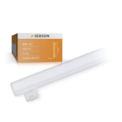Imagen de SEBSON Bombilla LED S14S 8W Equivalente a 60W 880 Lúmenes Blanco Cálido 3000K No Regulable Angulo de Haz 150 Tubo 50cm 230V