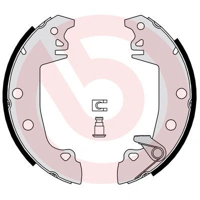Imagen de BREMBO S 61 537 Zapatas de Freno 229 42 con accesorios CITROËN: C15 Familiar, Furgón, DACIA: Solenza