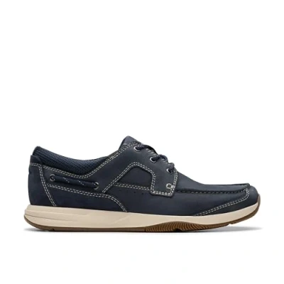 Imagen de Clarks Sailview Lace, Zapatillas Hombre, Nubuck Azul Marino, 45 EU