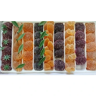 Imagen de Pasta de Frutas 1 kg,sabores (fresa, pera, cereza negra, piña, frambuesa, albaricoque, naranja, mango, grosella negra), sin gluten, conservantes, colorantes y sabores artificiales.