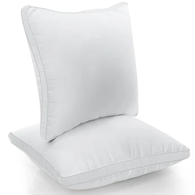 Imagen de Utopia Bedding Almohadas (2 Unidades), 65 x cm Tela de Microfibra con Relleno poliéster 3D, Transpirable y Suave (Blanco)