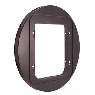 Imagen de 2 adaptadores de Montaje la Puerta para Mascotas SureFlap Sure Petcare, Las Puertas con Lector Microchip Gatos y Perros pequeños, Ventanas Cristal, marrón.