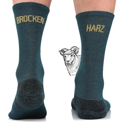 Imagen de TODO Calcetines de senderismo BP Merino para hombre, mujer, niños. trekking, lana merino, transpirables, antiburbujas, producción la UE, Brocken 1142m, 39 42