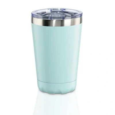Imagen de Xavax Taza térmica De 270 ml (vaso térmico con apertura para beber y cierre, mantiene el calor frío hasta 2h, Tapa rosca, acero inoxidable), Color azul pastel