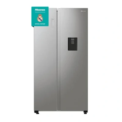Imagen de Hisense RS711N4WCE Frigorífico Side by Side, Capacidad 547 L con 178.6 cm Alto, Metal Tech Cooling, Total No Frost, Dispensador de Agua &amp; Hielo, Silencioso 38dB, Conectividad WiFi, Clase E, Inox