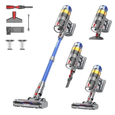 Imagen de Sulean X8 Aspiradora sin Cable 48Kpa/580W/70Mins, 2025 Escoba Aspirador Vertical Potente de 1.6L/Pantalla Táctil LED, Cepillo Anti Enredo, Vacuum Cleaner para Suelo/Alfombra/Pelos Animales