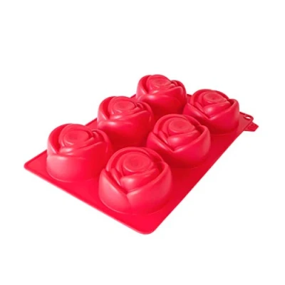 Imagen de Cecoa Molde de silicona 6 rosas 3D