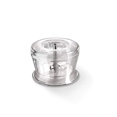 Imagen de bamix Accesorio triturador para batidoras de mano menos 250 vatios, troceador moler, Cuchilla acero inoxidable doble hoja, Transparente