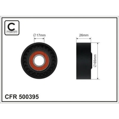 Imagen de Rodillo tensor, correa auxiliar CAFFARO 500395