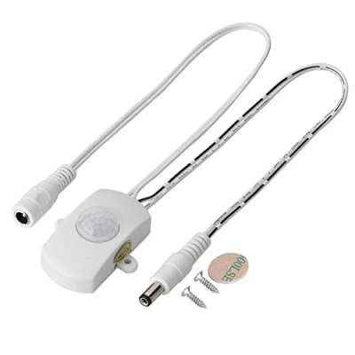 Imagen de Interruptor para Tira de LED luz con Sensor IR 5A DC 6 24V Mini PIR detector Movimiento por Infrarrojos automático LED(Blanco)