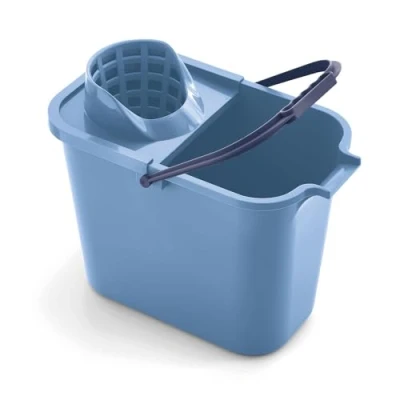 Imagen de Mery Cubo Rectangular con Escurridor para Fregona Polipropileno 12L Azul Medidas: 23x37x29 cm