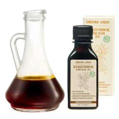 Imagen de Aceite de Espino Amarillo Siberiano con Resina Cedro Pino Puro Natural 100% Virgen Extra Prensado en Frío 100 ml