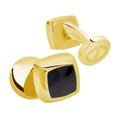 Imagen de DAVIDOFF ESSENTIALS Cufflinks Mini gemelos de oro cuadrados para hombre camisas fabricados en latón bañado accesorios bodas y eventos
