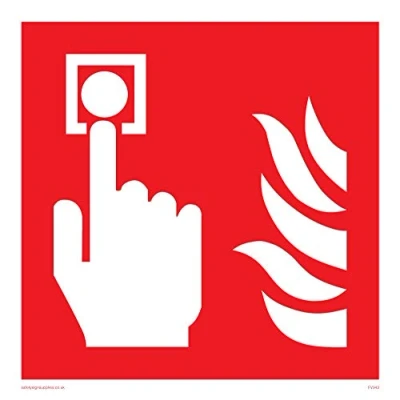 Imagen de Viking Signs FV343 S15 V señal de llamada alarma incendios, vinilo/calcomanía, 150 mm alto x ancho