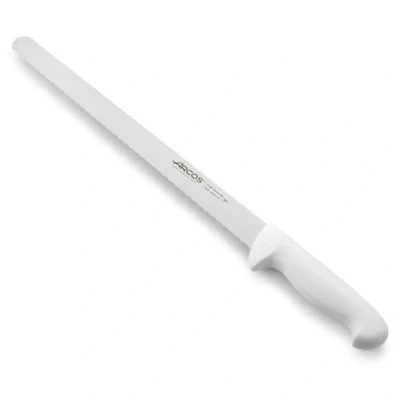 Imagen de Arcos Serie 2900 Cuchillo Pastelero Flexible Hoja Serrada de Acero Inoxidable NITRUM 350 mm Mango inyectado en Polipropileno Color blanco
