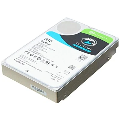 Imagen de Seagate SkyHawk, 10 TB, Disco Duro Interno de Vigilancia, HDD 3.5&quot; SATA 6 Gb/s, caché 256 MB, DVR, sistema cámaras seguridad NVR y 3 años servicios Rescue (ST10000VX0004)