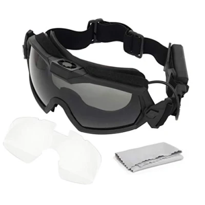 Imagen de JOYASUS Antivaho Tactical Airsoft Paintball Protector de Cristal Regulador Gafas Esquí Snowboard Deporte (Noir)