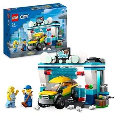 Imagen de LEGO 60362 City Lavadero de Coches, Juguete para Niños y Niñas 6 Años o Más, Set con Cepillos Lavado Giratorios, Vehículo 2 Minifiguras, Idea Regalo Pequeño