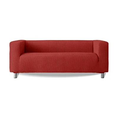 Imagen de Funda de sofá Modelo Klippan Brazos Sofa Altos Tejido elástico Suave New York Color 16 Teja