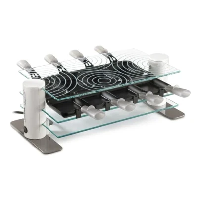 Imagen de Lagrange Transparence Juego de 8 raclettes, 900 W, cable 2 metros, color negro y gris