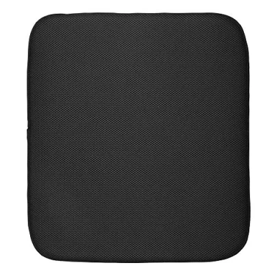 Imagen de iDesign iDry Tapete de cocina, alfombrilla escurreplatos y gruesa poliéster microfibra para un secado platos óptimo, negro/blanco