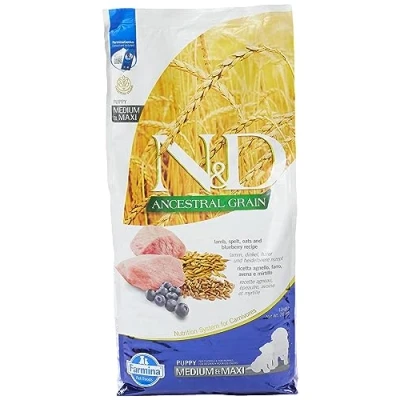 Imagen de FARMINA ND Dog Puppy ANCESTRAL Medium Maxi Cordero 12KG