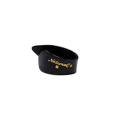 Imagen de Planet Waves National púas para pulgar, Celuloide, Negro, Pulgares SOLO, Mediana, 12