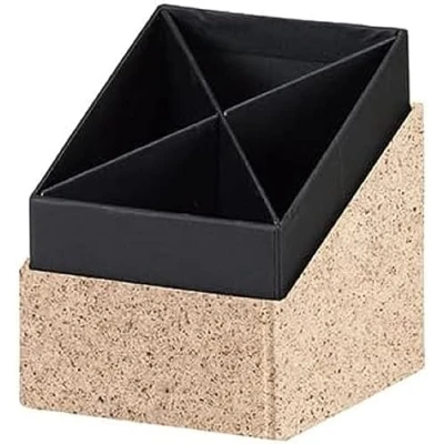 Imagen de Rössler Papier 1524452393 Caja S.O.H.O. de 3 cajones para DIN A4, con orificio agarre, Cacao, 343 x 250 185 mm, 1 unidad