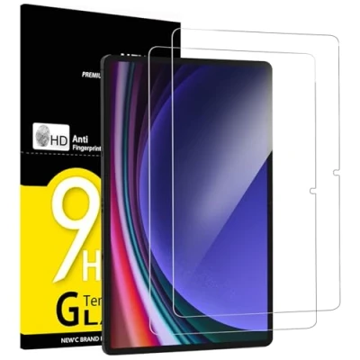 Imagen de NEW&#039;C 2 Piezas, Protector Pantalla para Samsung Galaxy Tab S9 / FE 11 Pulgadas, Antiarañazos, Cristal Templado Ultra Resistente