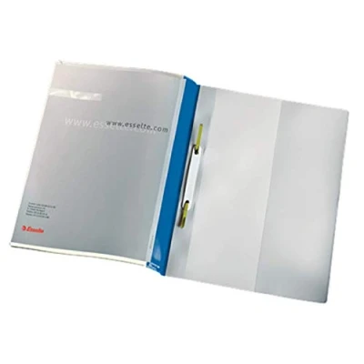 Imagen de ESSELTE 28363 Quotation File Carpeta de agujas PVC con bolsillo frontal e interior f.to A4 azul 1 unidad