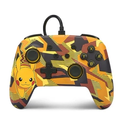 Imagen de Mando con cable mejorado PowerA para Nintendo Switch Pikachu Tormenta Camuflaje