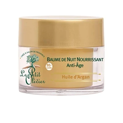 Imagen de Balsamo de noche Nutritivo Antiedad Todo tipo Piel Aceite Argán Orgánico 50 ml Calidad Francesa Le Petit Olivier Reduce arrugas Cosmeticos Natural
