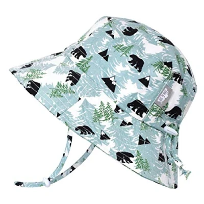 Imagen de Jan &amp; Jul Sombrero de Sol niños bebés, Hecho algodón, 50+ UPF (Talla: 0 6 Meses, Oso)