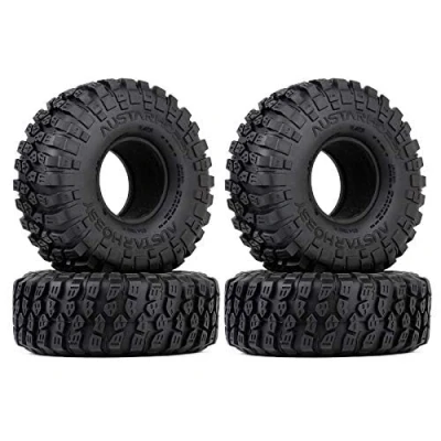 Imagen de INJORA Neumáticos de Goma RC 4Pcs 1.9inch Juego para 1/10 Crawler Axial SCX10 90046 III AXI03007 Tamiya CC01 D90 D110