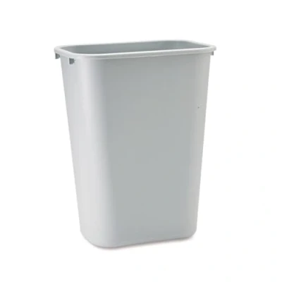 Imagen de Rubbermaid Commercial Products FG295700GRAY Papelera rectangular con tapa basculante, capacidad de 39 l, gris