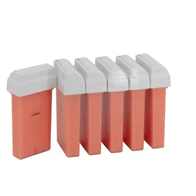 Imagen de Epilwax 6 Cartuchos Compatibles con calentador Veet EasyWax Roll On de 50 ml Cera Depilatoria Rosa Tibia para Depilación Bandas Depilatorias des las piernas axilas y el cuerpo