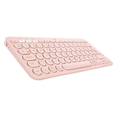 Imagen de Teclado inalámbrico Logitech K380, Para macOS, Bluetooth, Ergonómico, Multidispositivo, Teclas de acceso directo, Rosa