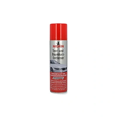 Imagen de NIGRIN Spray eliminador de alquitrán y resina árbol, 250 ml, elimina las manchas pegajosas la pintura del coche