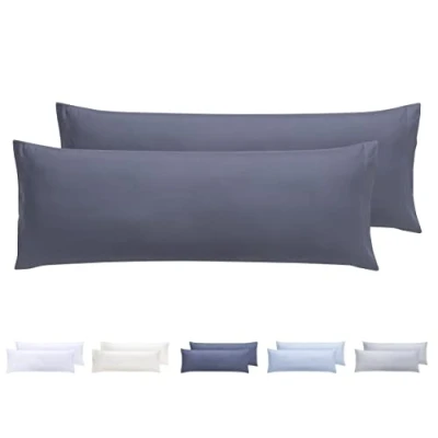 Imagen de Todocama Juego de 2 Fundas Almohada, Microfibra Extra Suave, hipoalergénicas. 90x40 cm Gris Oscuro