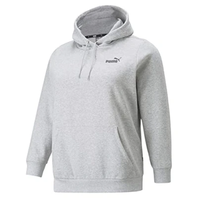 Imagen de PUMA ESS Sudadera con Capucha Logotipo pequeño FL Plus Sudor, Mujer, Gris Claro Jaspeado, 1X