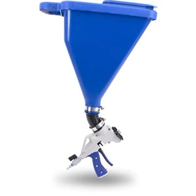 Imagen de Marshalltown Sharp Shooter 2.1 pistola de embudo/pistola spray con adaptador ángulo 45 grados, azul, herramienta para pintores