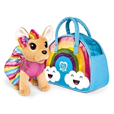 Imagen de Simba Chichi Love Rainbow 105893438 ChiChiChi Perro de Peluche con Bonito Traje Arco Iris Bolsa a Juego, 20 cm, Partir 3 años