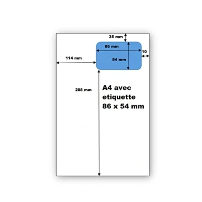 Imagen de 500 hojas con INTEGRADO LABEL integrados etiqueta adhesiva desmontable 86 x 54 mm SELLERMANIA BILL calendario de entrega MAGENTO