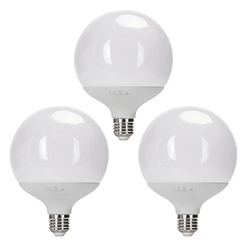 Imagen de Aigostar Bombillas LED E27 G120 Globo 20W Equivalente a 129W, Luz Fría 6500K, 2060 Lumen, CRI&gt; 80, Ahorro de Energía, No Regulable, 3 Unidades